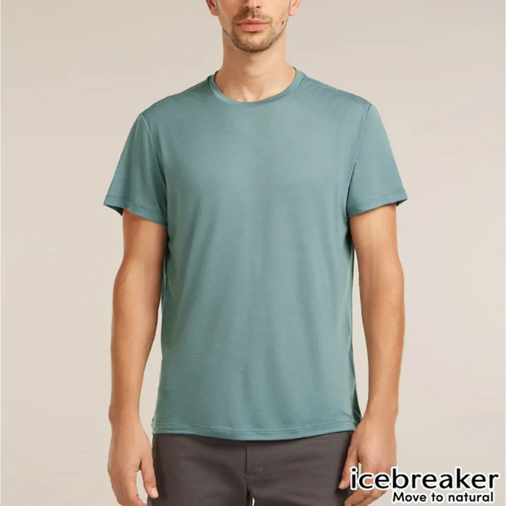 【Icebreaker】男 美麗諾羊毛 Core 圓領短袖上衣.T恤.運動休閒衫/萊賽爾(天絲)混紡/ IB0A56X4-0A5 霧綠藍✿30E010